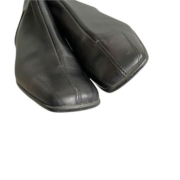 SESTO MEUCCI Italy Leather Insulated Square Toe Winter Ankle Boot Black - Picture 8 of 10